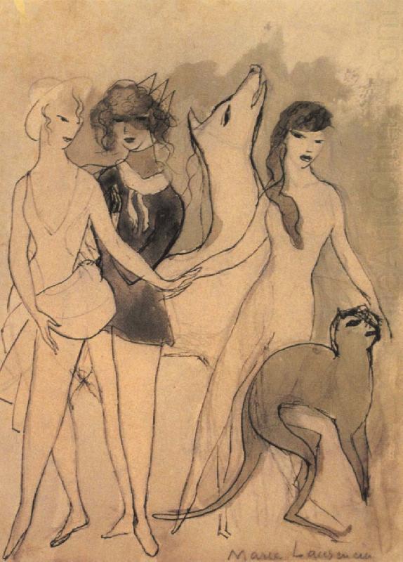 Deer,cat and three woman, Marie Laurencin